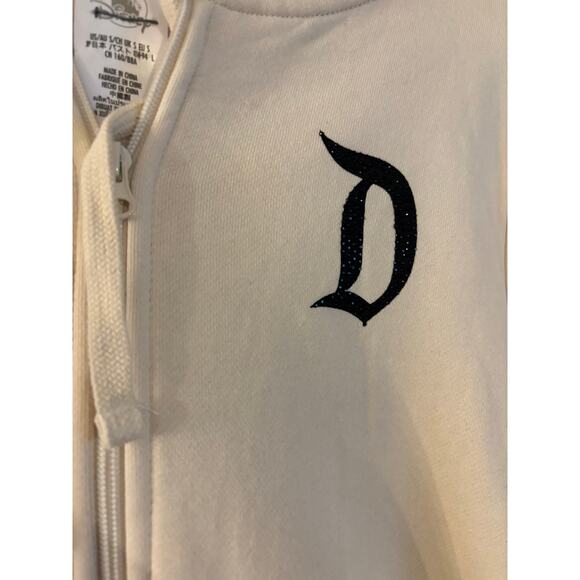 Rhinestone Mickey Mouse Disneyland Park Zip Up Hoodie Beige S Sweatshirt NWOT - Picture 5 of 7